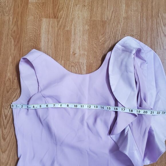 Carmen Marc Valvo Infusion Ruffle Gown sz 14 - Picture 9 of 14